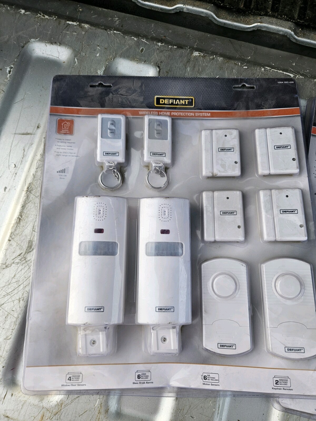 Lot of 3 Defiant Wireless Home Security Protection System Complete 4 Door/window