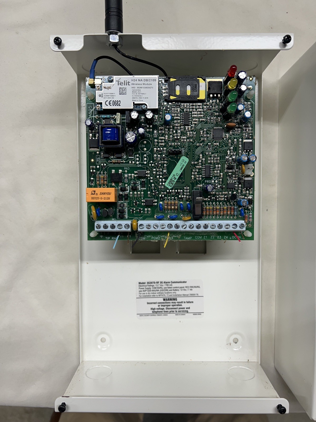 ADT 3G WIRELESS ALARM COMMUNICATOR MODEL#3G3070-RF