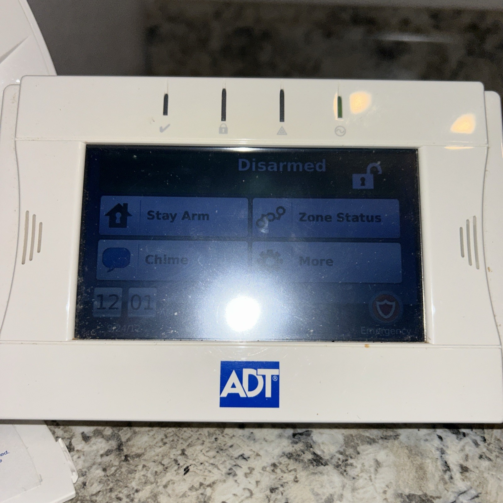 ADT Security Touchscreen Panel model # HK-XX11-U09N ADT master control panel E4