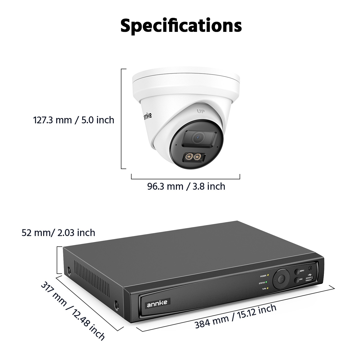 ANNKE 8CH NVR 4K Color POE Security Camera System Face Recognition Neutracis 2TB