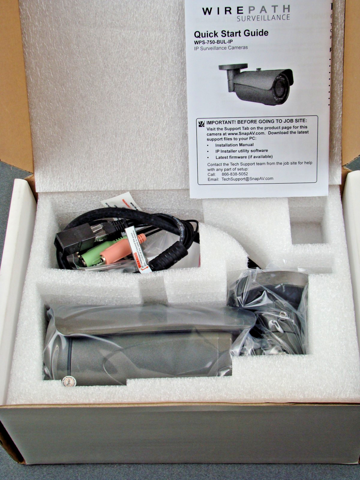 Wirepath WPS-750-BUL-IP-GR 750 Series Outdoor IP Security Camera Open Box