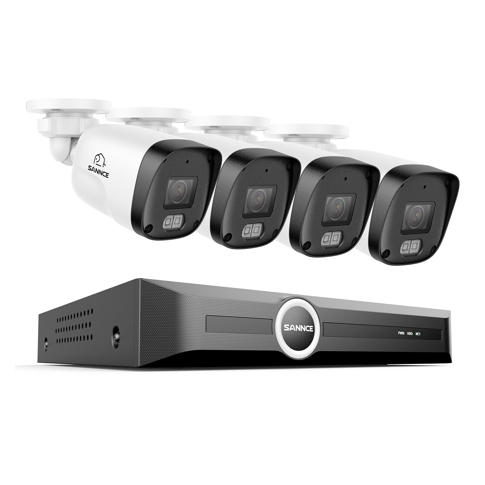 SANNCE 8CH 6MP NVR 3MP Audio POE Security Camera System Outdoor IP Network CCTV