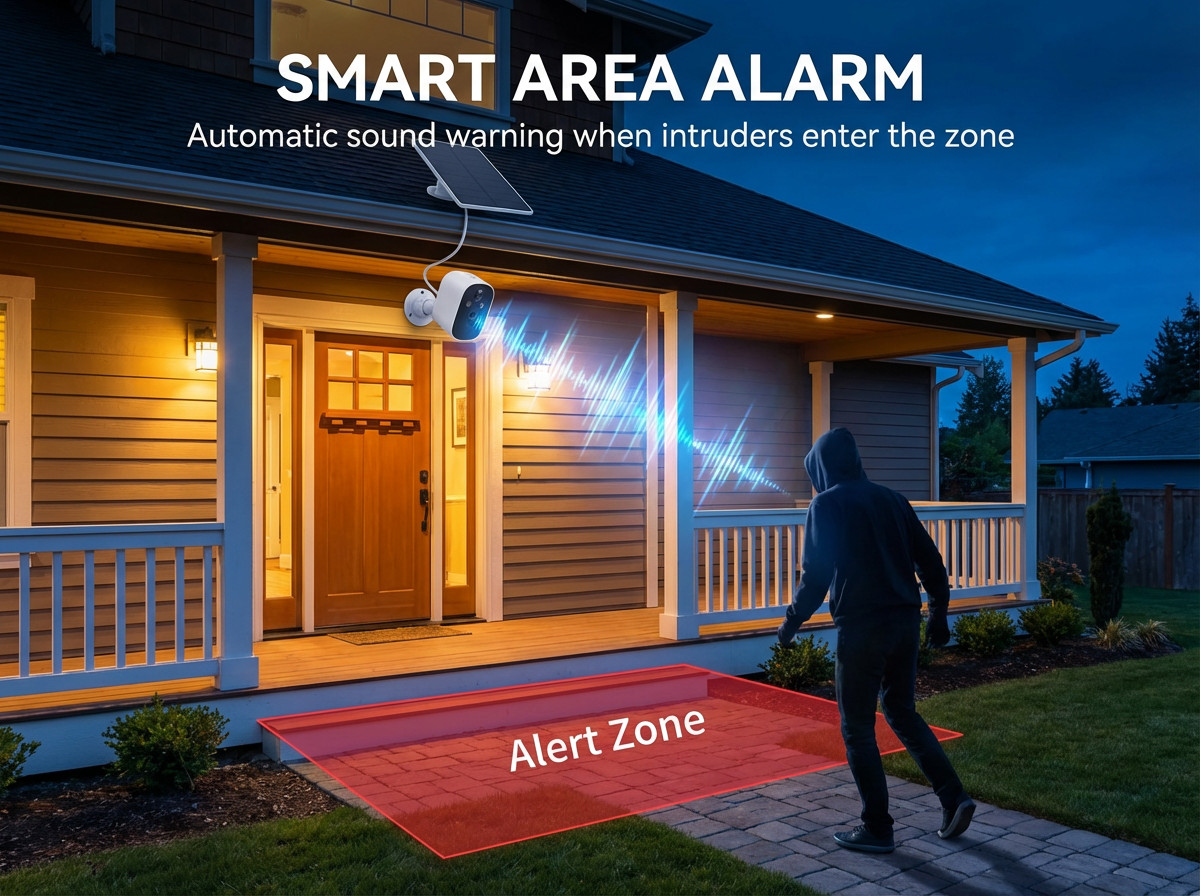 3PCS WiFi Security Camera System Outdoor Wireless Battery Solar Power Camera