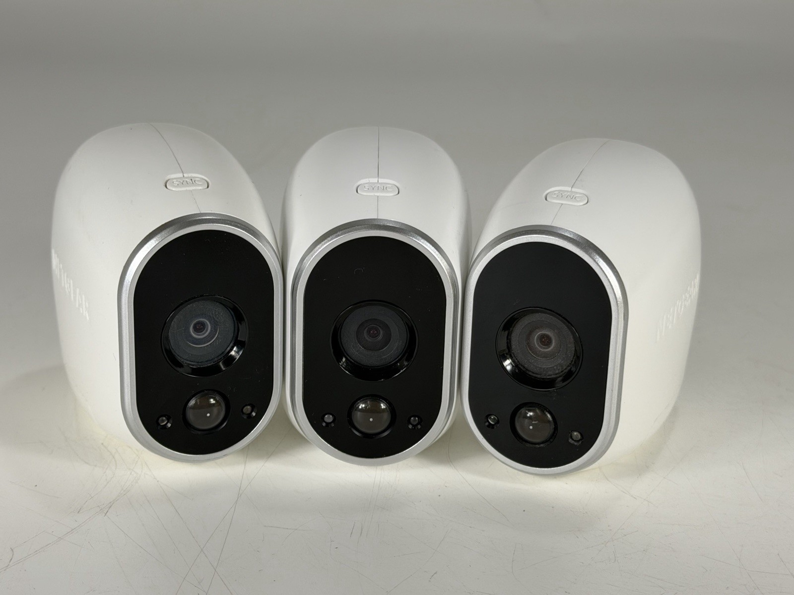 3x Netgear Arlo VMC3030 Indoor/Outdoor Add-On Security Camera – No Batteries