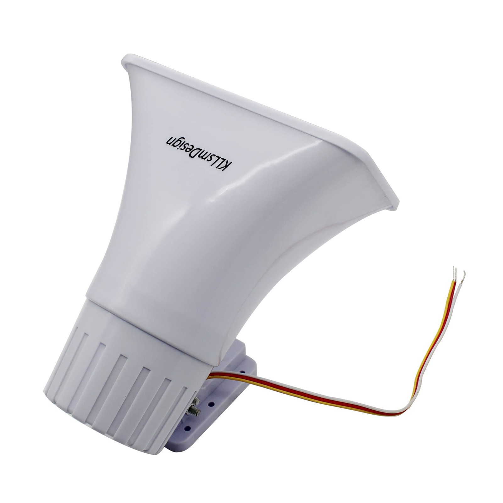 KLLsmDesign 30W Alarm Siren ,Dual Tone Outdoor Self Contained Electric