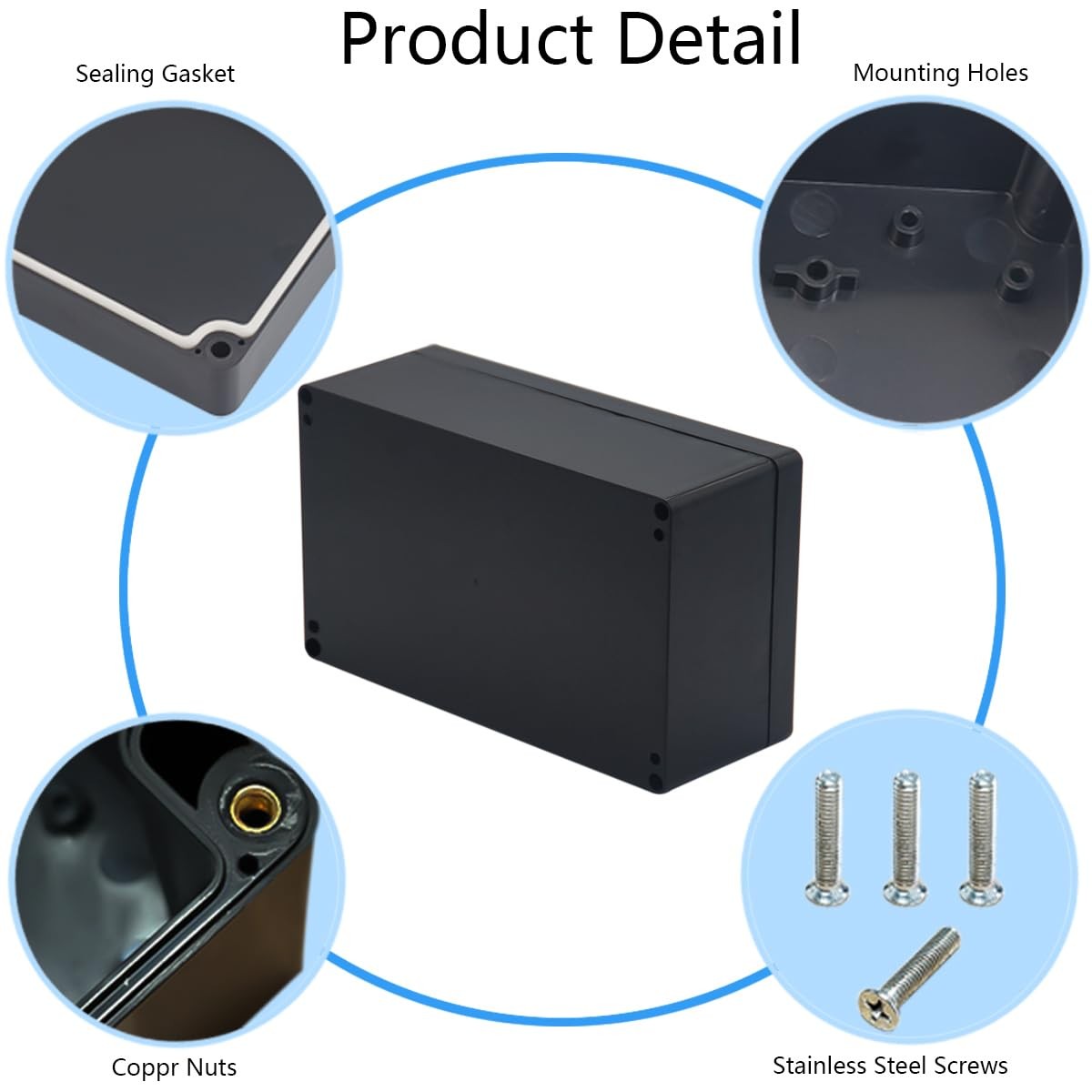 Project Box ABS Plastic Black Electrical 7.87″x4.72″x2.95″,