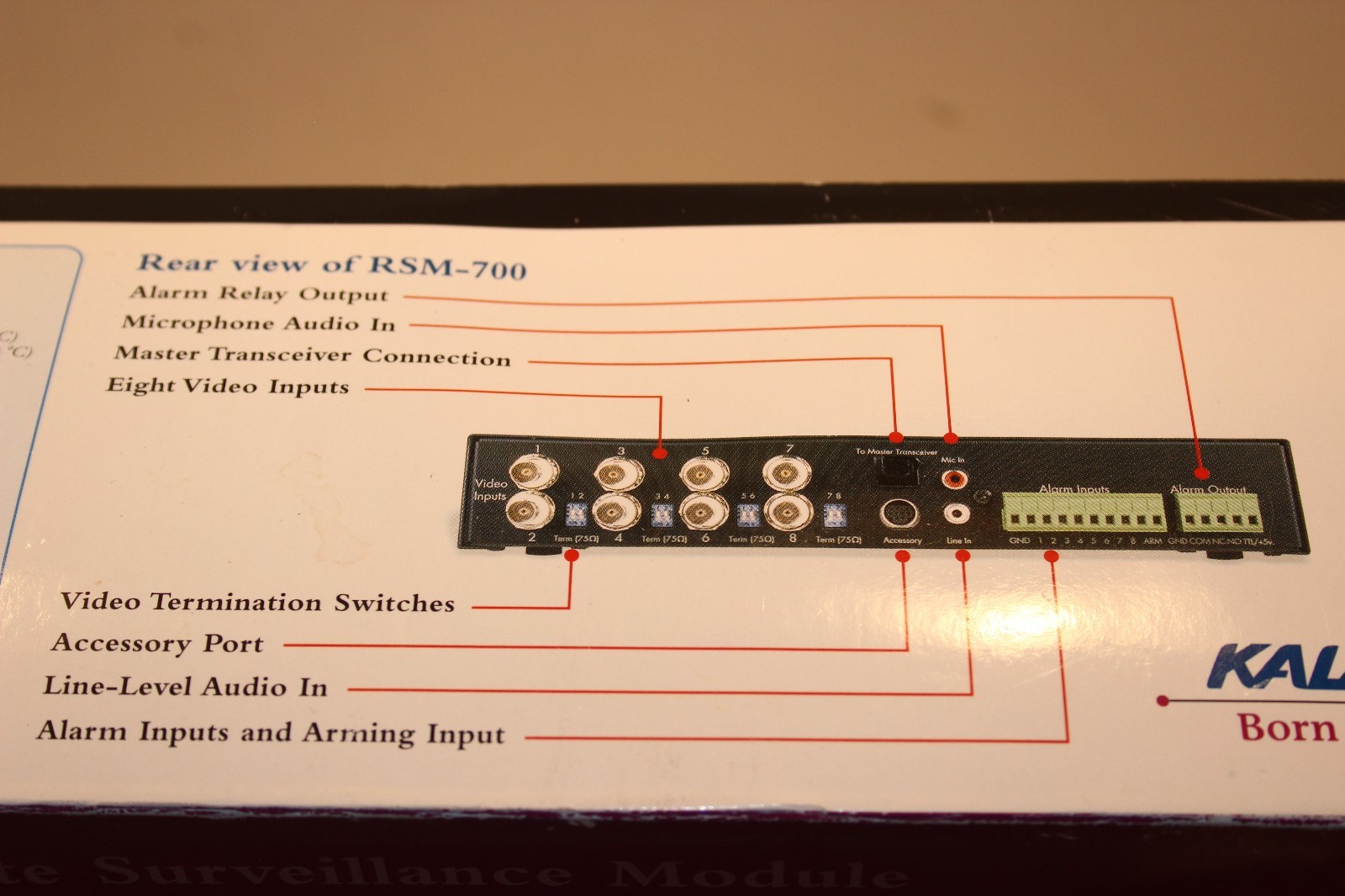 New Kalatel Calibur RSM-700 Remote Surveillance Module Video/alarm Expander
