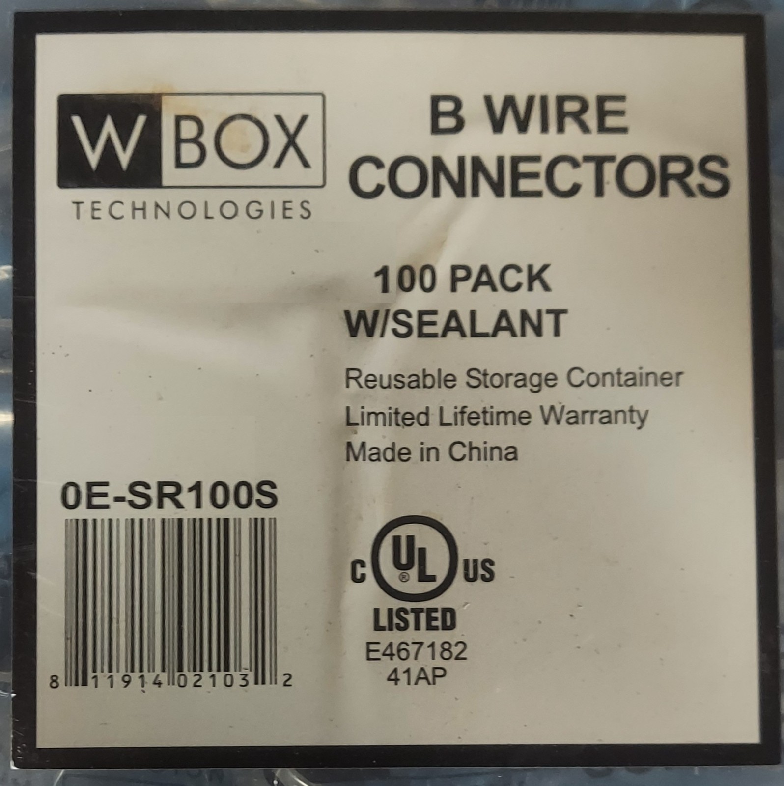100pc B Connectors w/ Sealant Alarm Telephone Wire Crimp Beanies 0E-SR100S