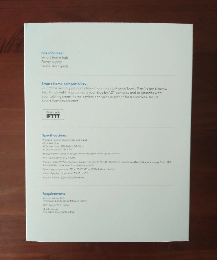 BLUE By ADT Smart Home Hub Master Base Unit Model S40LR0-01 Graphite Open Box