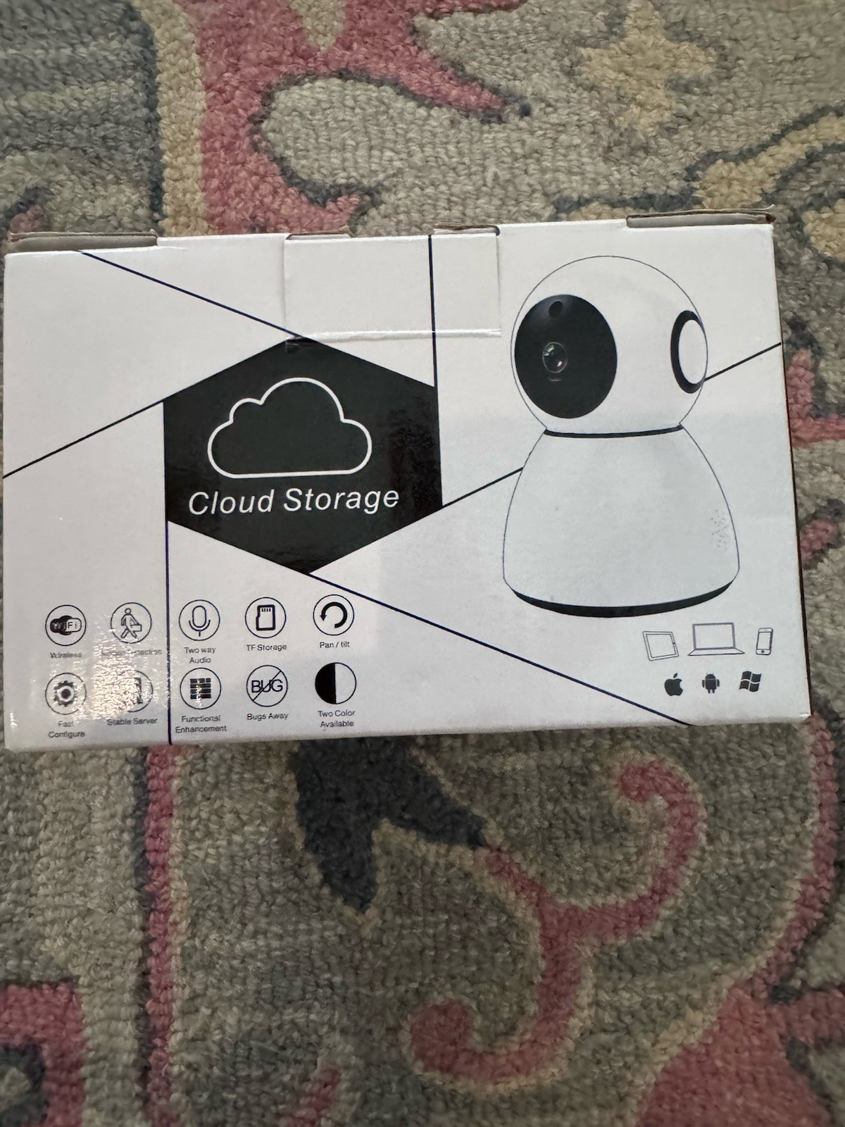Cloud WiFi Camera Indoor 1080P Wi-Fi IP Cam Motion Detect Pan/Tilt 2-Way NEW