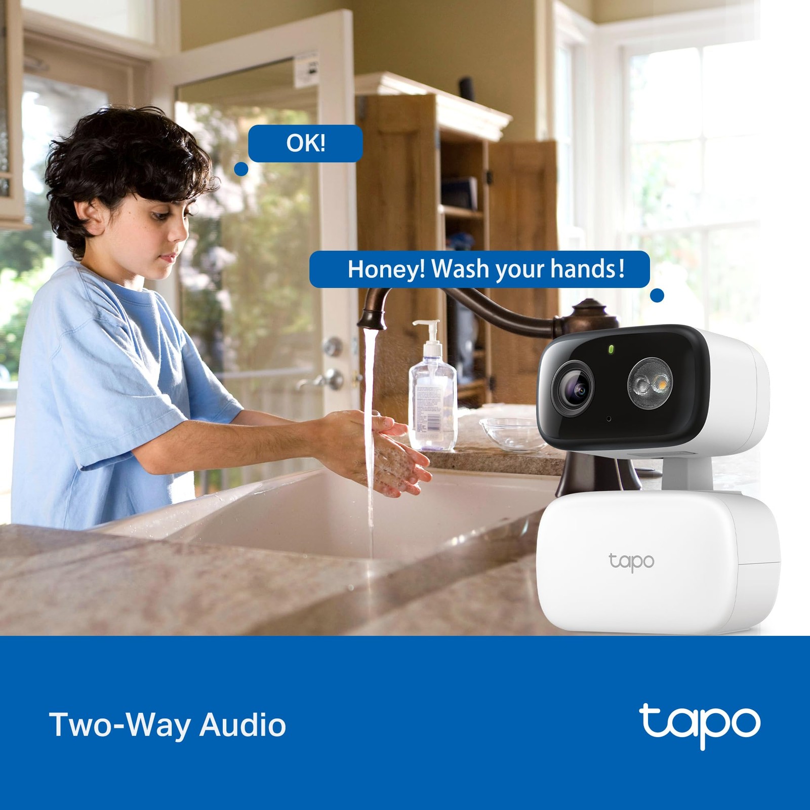Tapo 1080p Pan/Tilt Indoor/Outdoor Security Camera – Free Person/Baby White