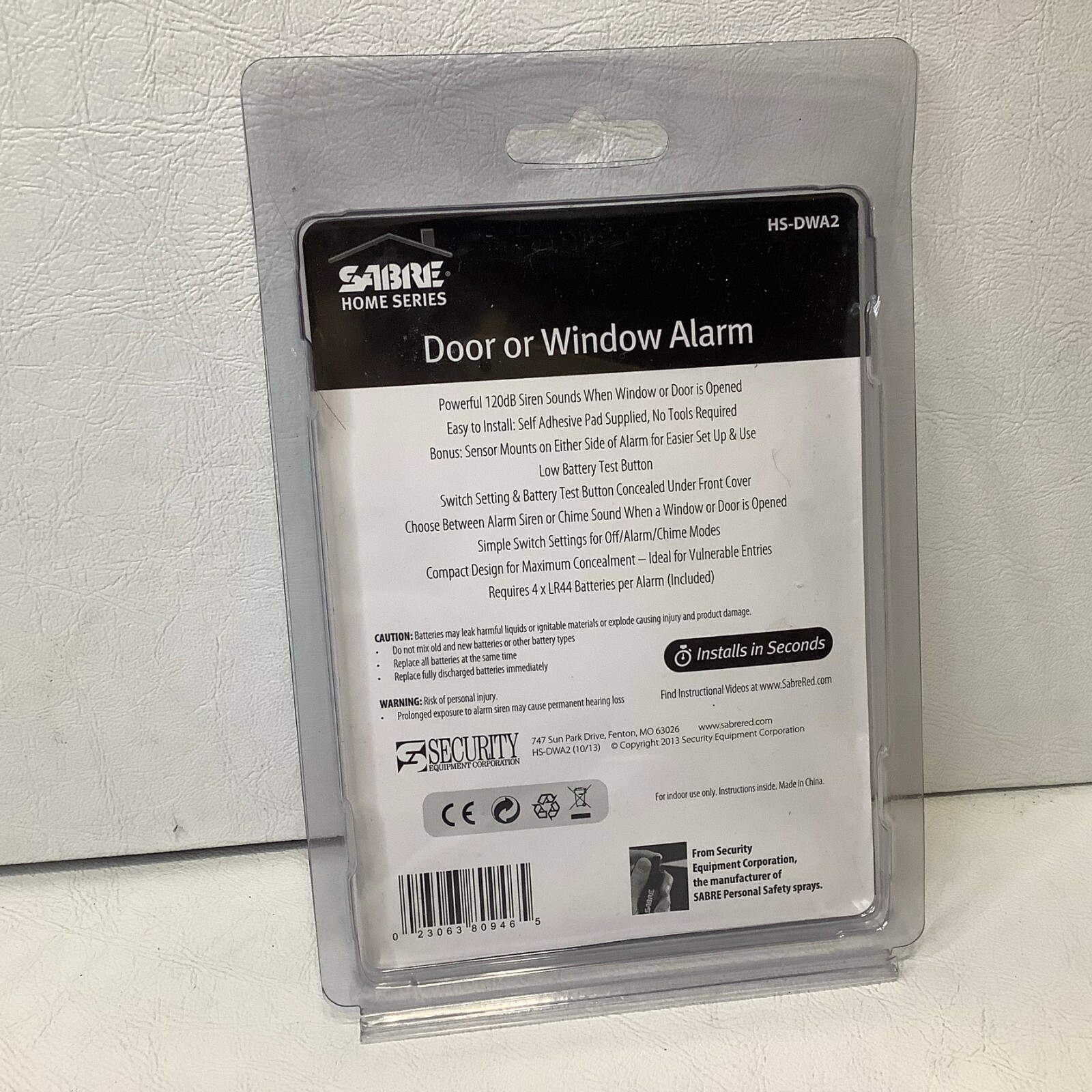 NIP Sabre Home Series Door Or Window Alarm HS-DWA2 2 Pack