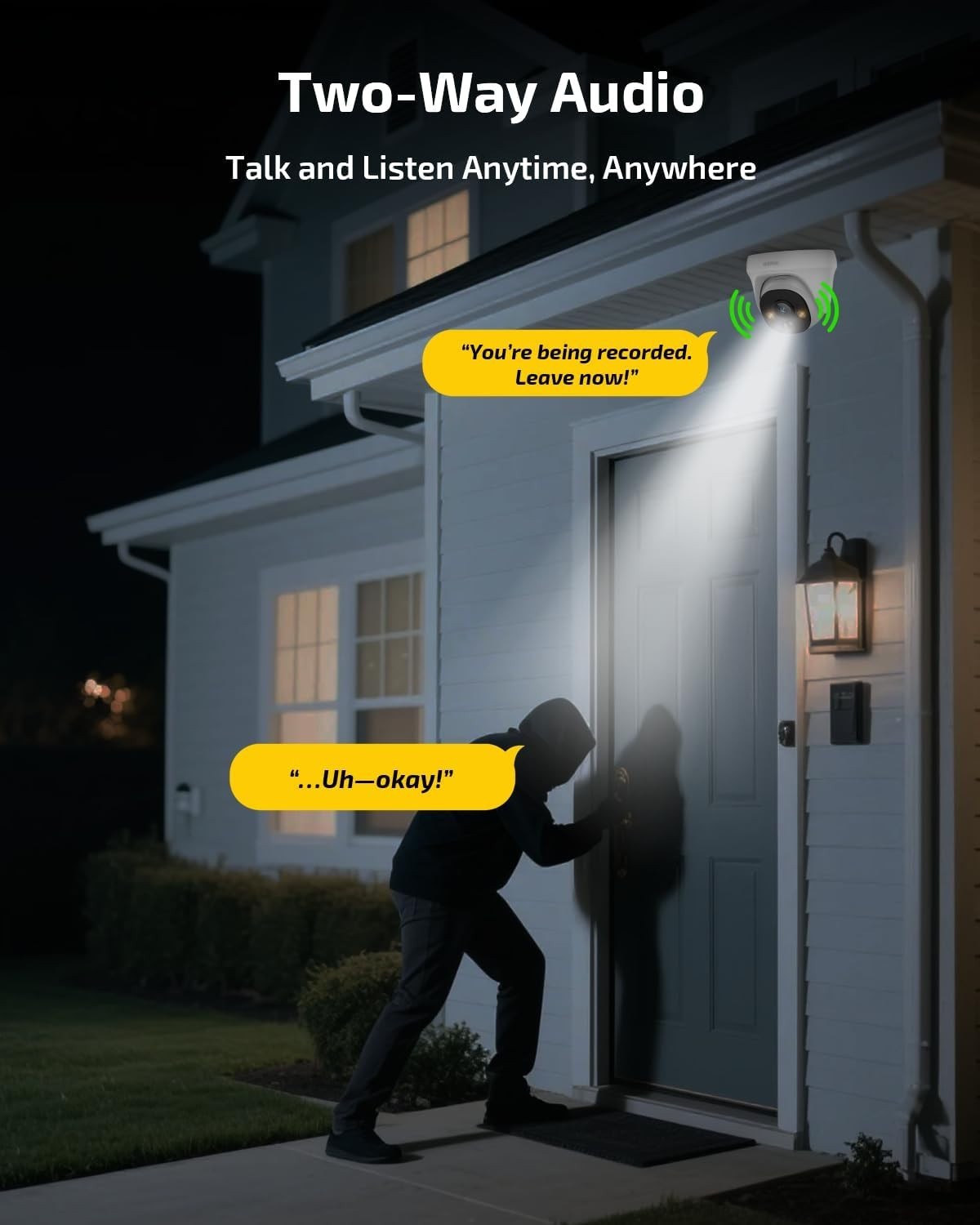 OHWOAI 4K Ultra HD, 130° Wide Angle, POE, Wired, Outdoor Security Camera System