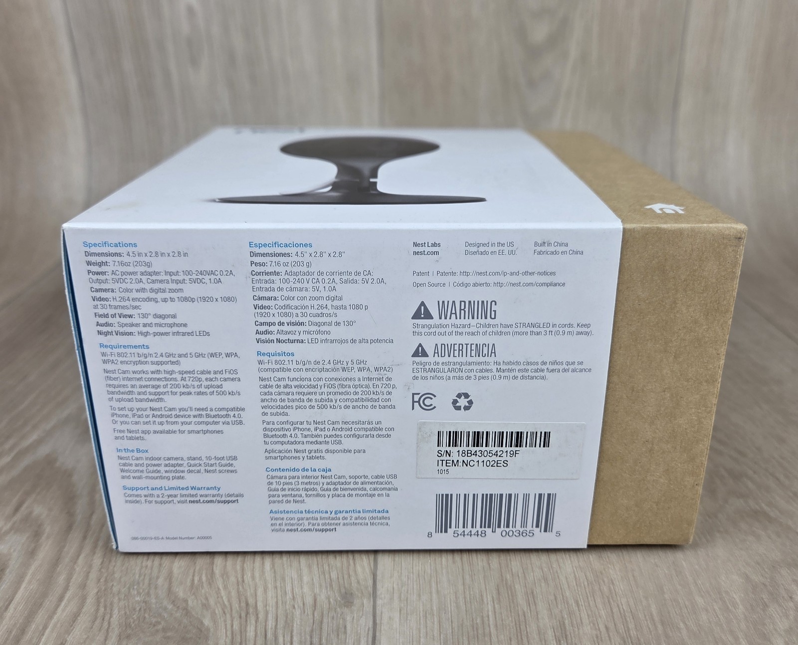 Google Nest Cam Indoor Black 1st Generation Magnet Mount w/Box A0005-NC1102ES