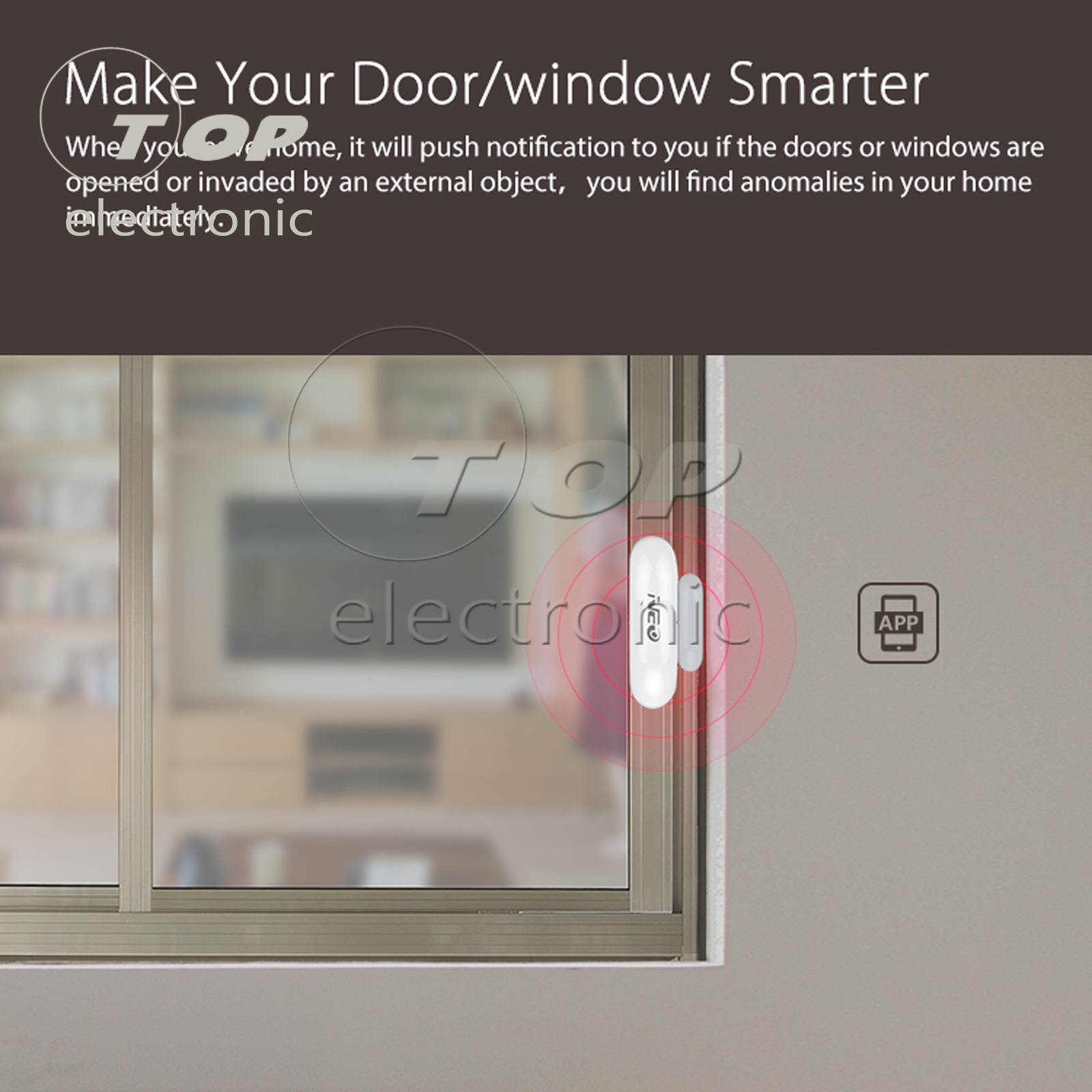 NEO Coolcam WiFi Door Alarm Home Security Sensor Detector Battery Powered