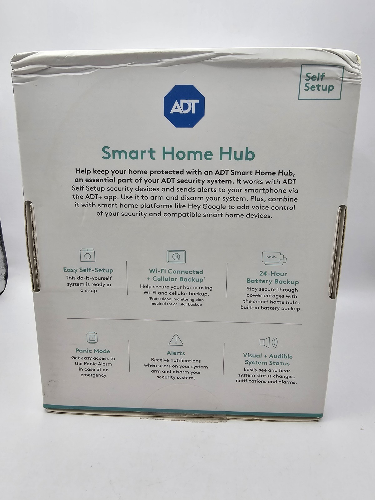ADT Smart Home Hub Self Setup White S40LR1-01 Security Solution WI-FI