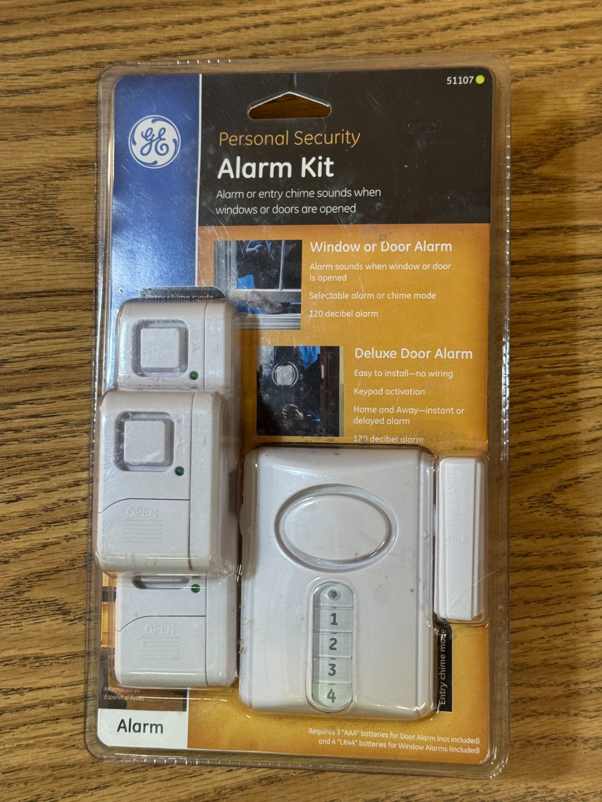 GE Personal Security Alarm Kit #51107 – Window or Door Alarm – New in Package