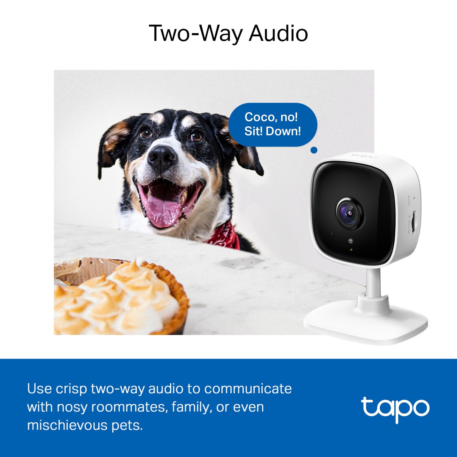 Tapo 1080P Indoor Wired Security Camera – Works as a Baby & Pet 4-Pack, White