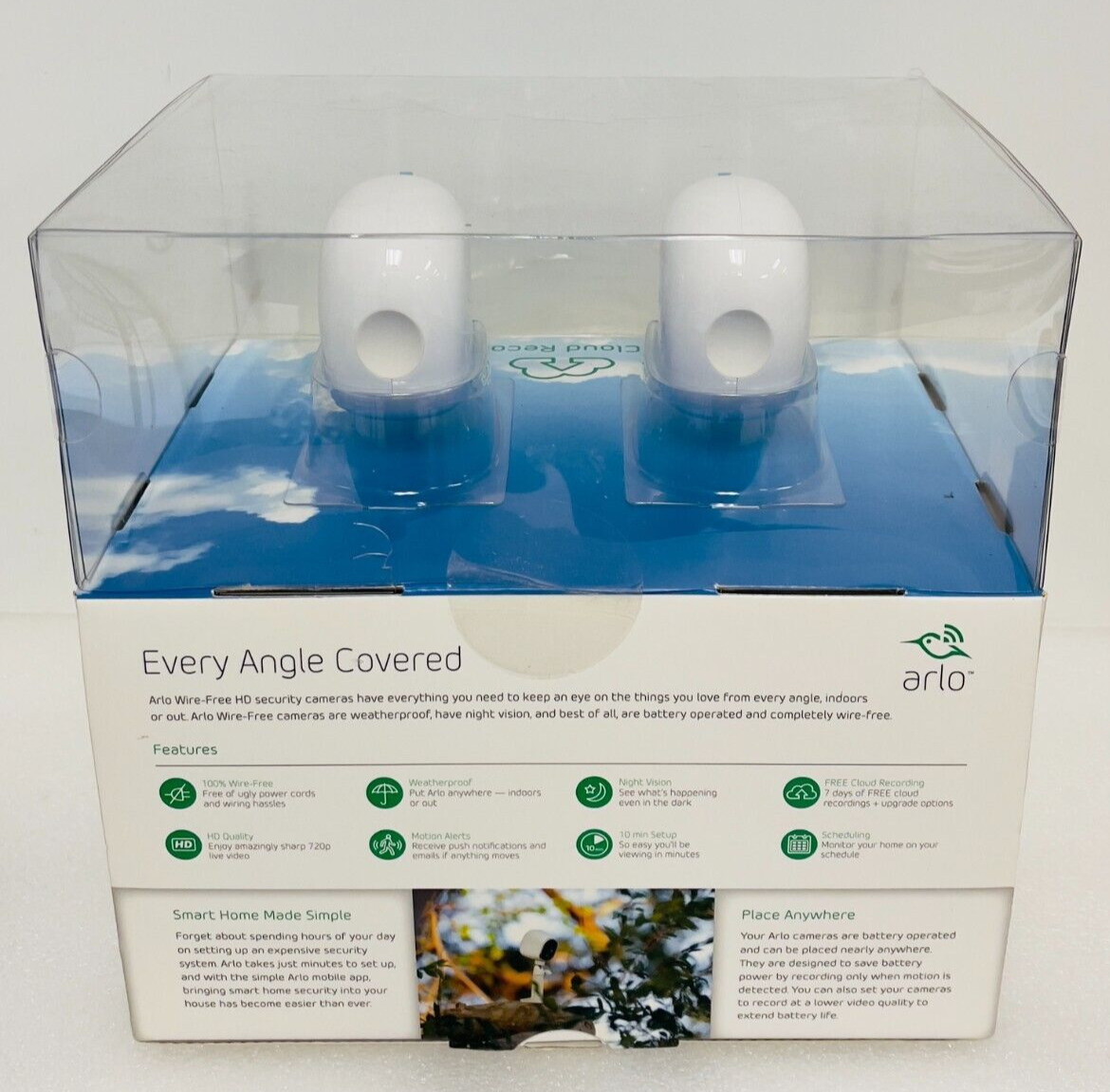 Arlo Wireless 2 Camera Security System by Netgear VMS3230H-100NAR, NEW