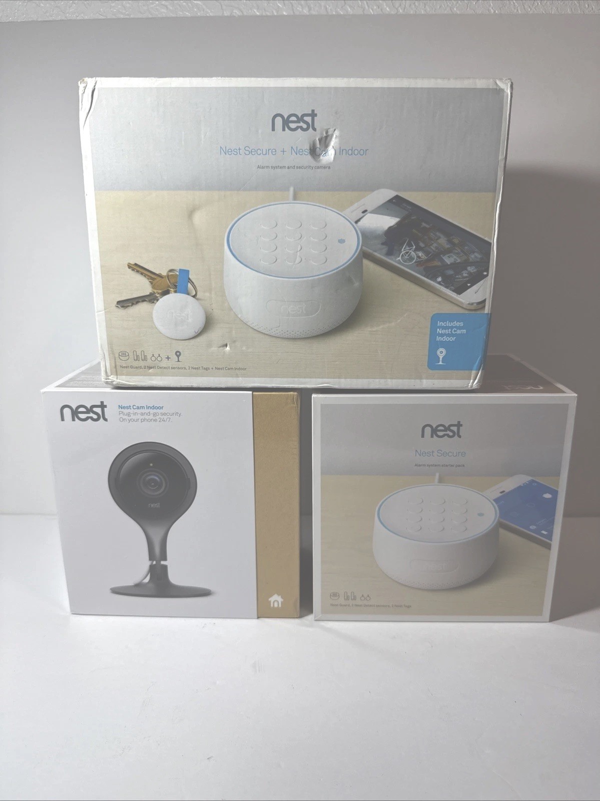 Google Nest Secure Smart Alarm System Google Nest Cam Indoor Wired Security New