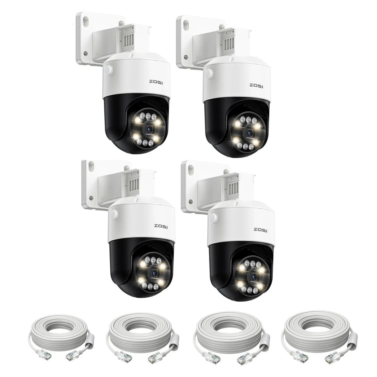 ZOSI 3K 5MP POE PT Security IP Add on Camera AI Face/Car Detection Auto Tracking