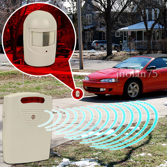WIRELESS MOTION SENSOR DETECTOR DOOR GATE ENTRY BELL CHIME ALERT ALARM DOORBELL