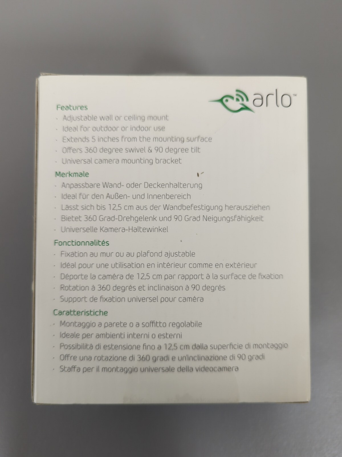 NETGEAR Wallmount Indoor/Outdoor Mount Arlo & Arlo Pro Compatible No Camera