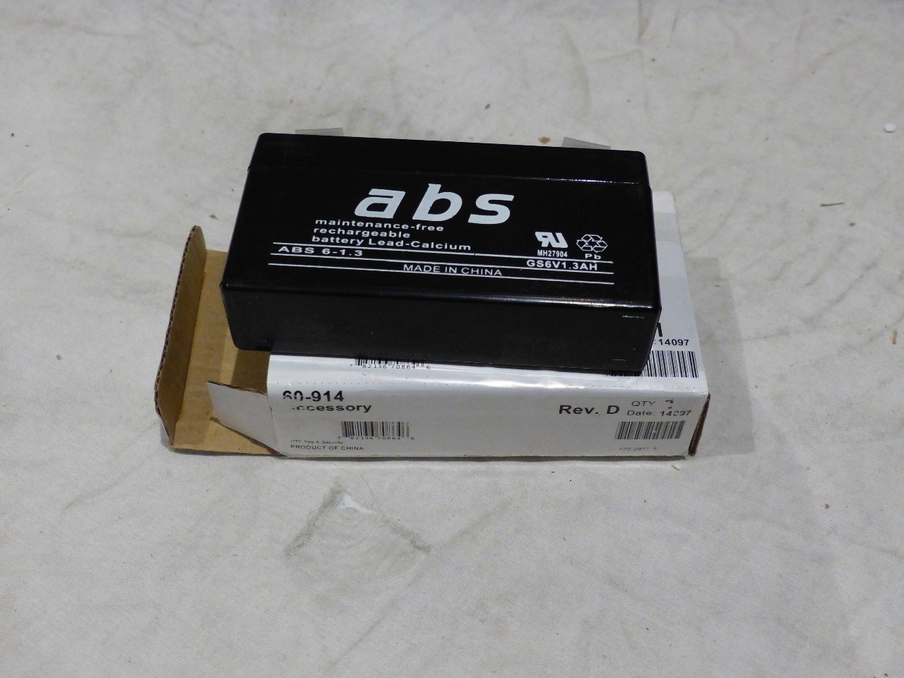 INTERLOGIX ABS BACK UP BATTERY REPLACEMENT 60914