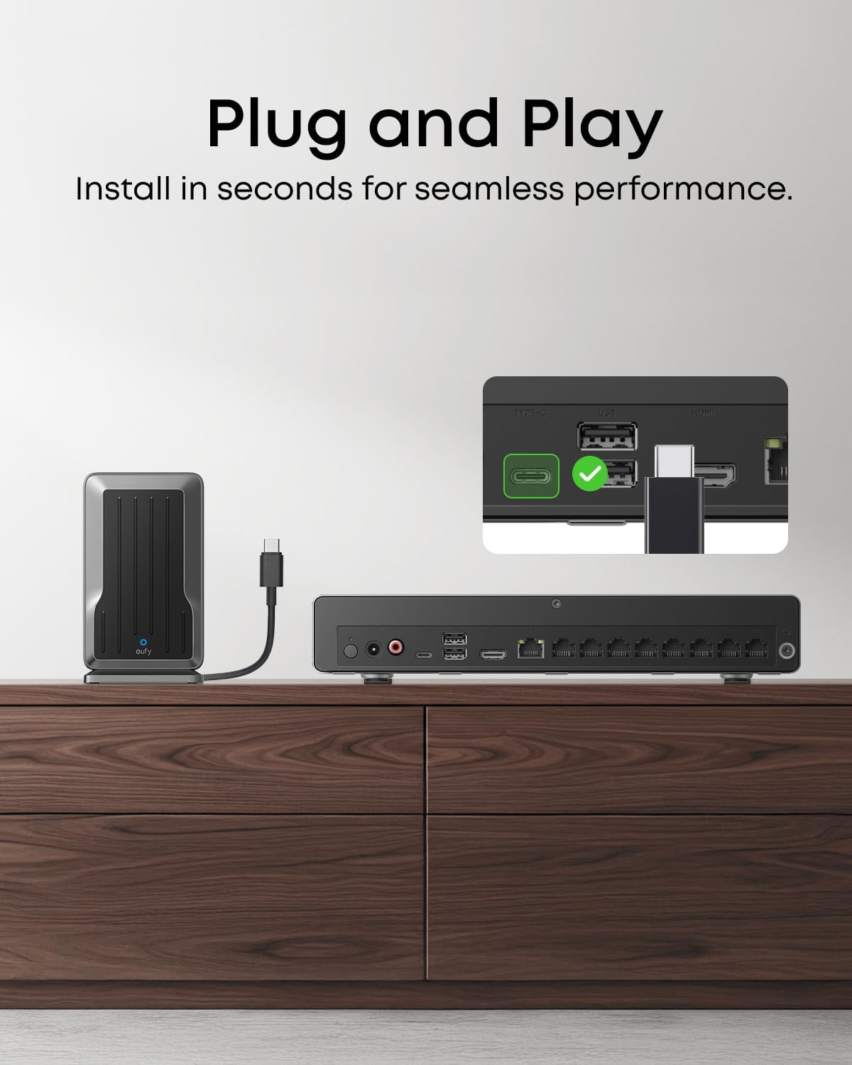 NVR Wi‑Fi Module, Only for Poe NVR System, Supports up to 16 Wi-Fi Cameras, Vi