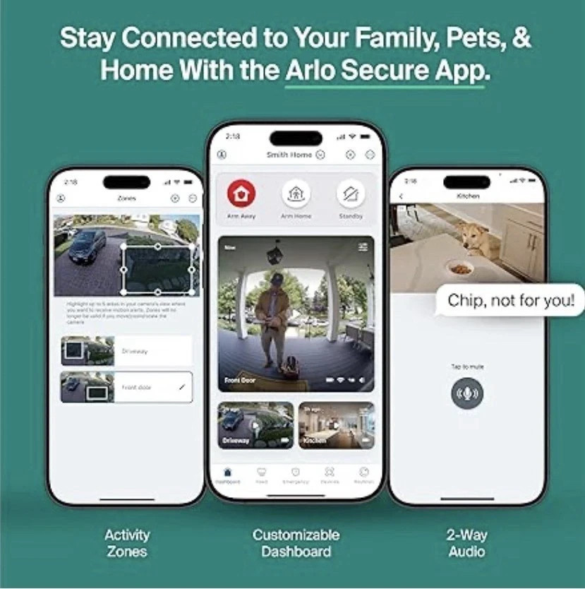 Arlo Essential Outdoor 2025 Add-On 2K Wireless Security Camera, Free shipping