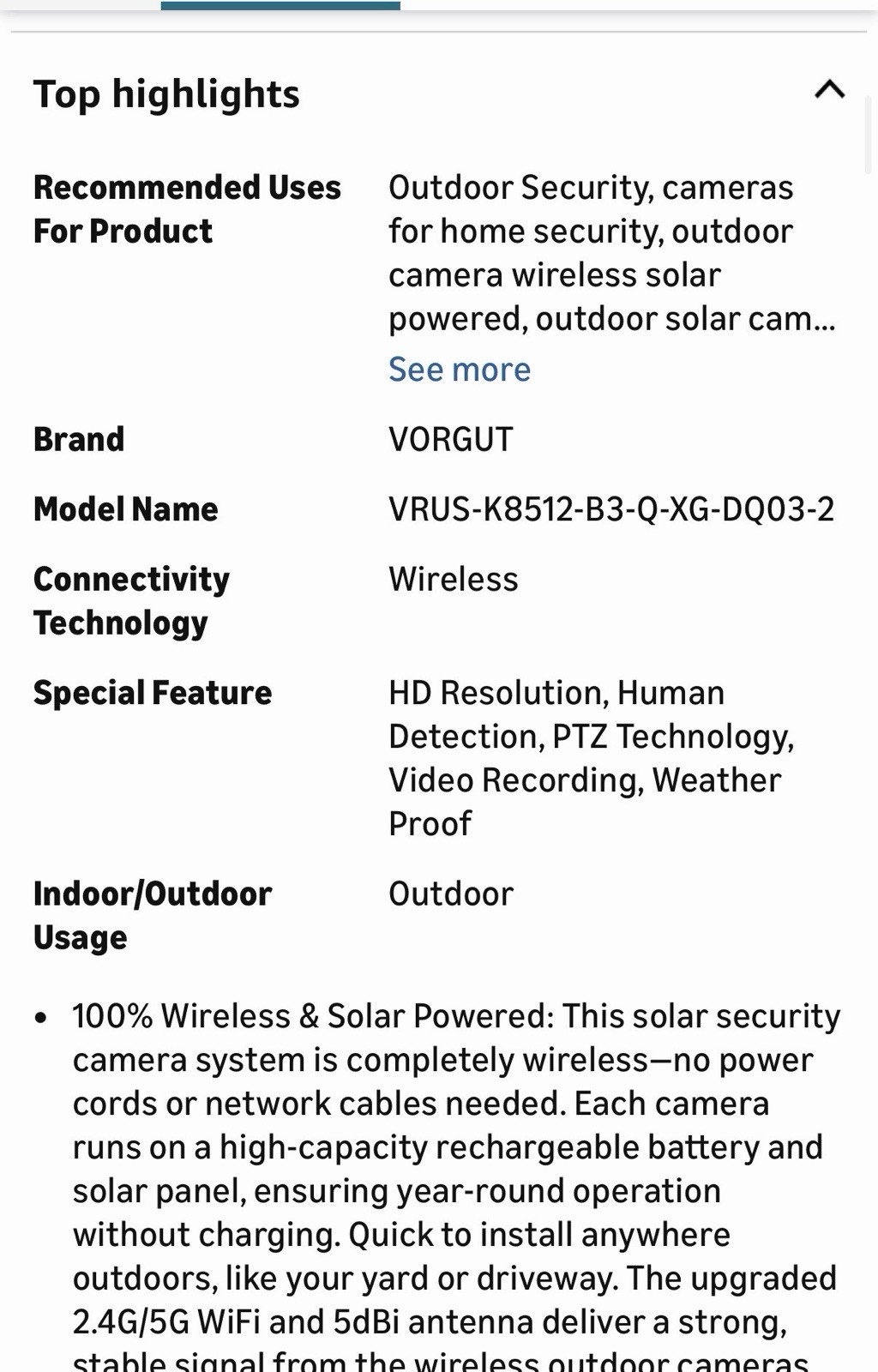 2K Solar Security Camera System, 10″ Monitor, 500GB HDD, 360° PTZ, 2.4/5G WiFi