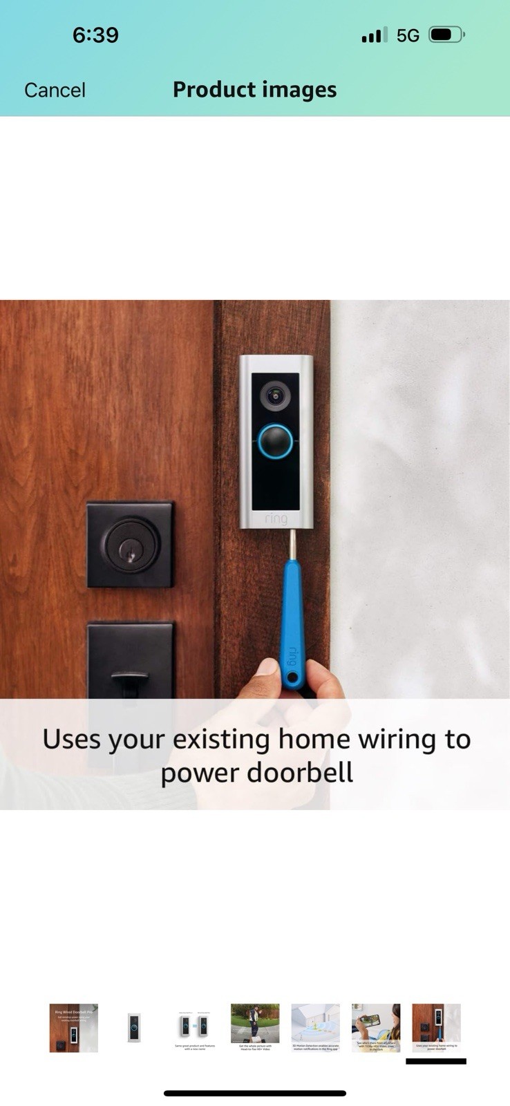 Ring Video Pro Doorbell 1080p HD Camera With Motion Detection Night Vision