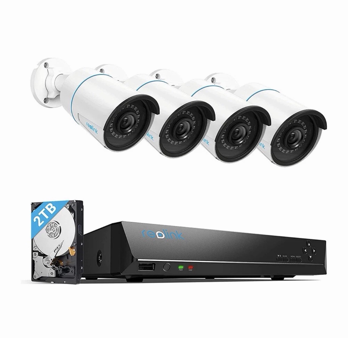 RLK8-1200B4-A Security Camera System Kit – 4 Cameras + NVR