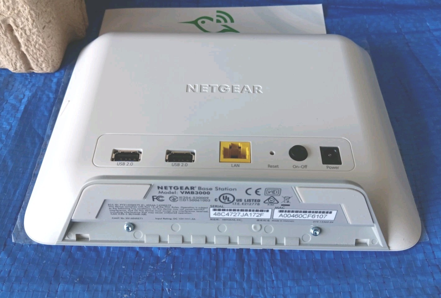 Netgear ARLO VMB3000-211 PAS BASE STATION (Ethernet Cable & Power Adapter) – NEW