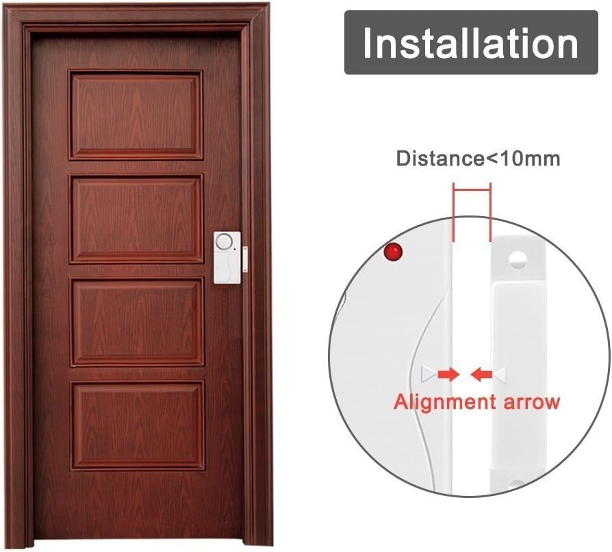 Battery-Powered Security Alarm for Doors & Windows – 105dB Loud Alert System
