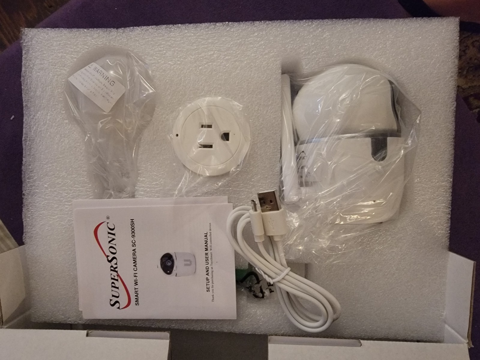 Supersonic SC-9300SH Smart Home Kit Wi-Fi Cam, Plug & LED Bulb 1080p