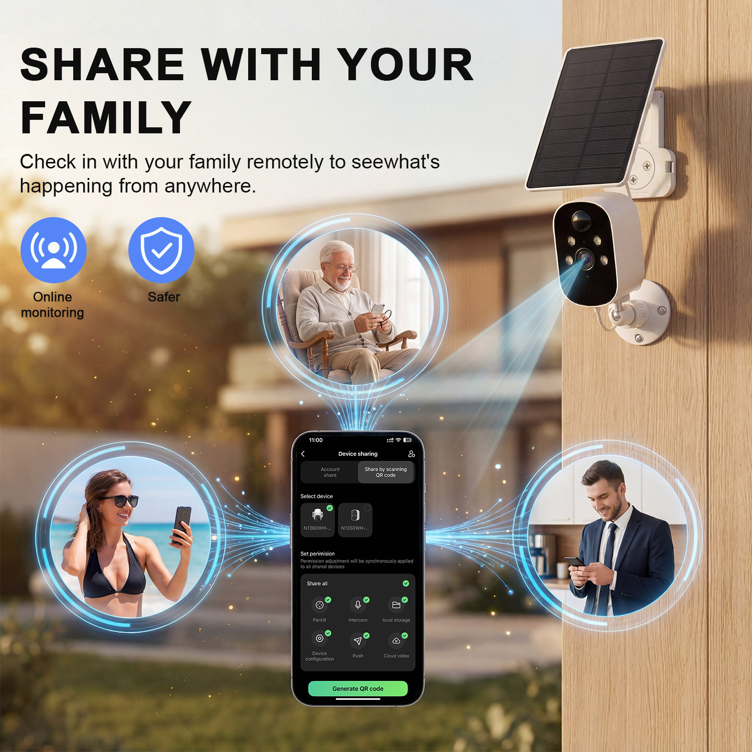 2K Solar Powered Security Camera System Outdoor WiFi IP Camera CCTV Surveillance