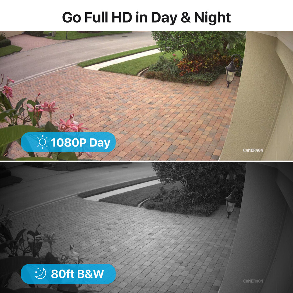 ZOSI 16CH 5MP Lite DVR 1080P HD Home Security Camera System 80ft Night Vision