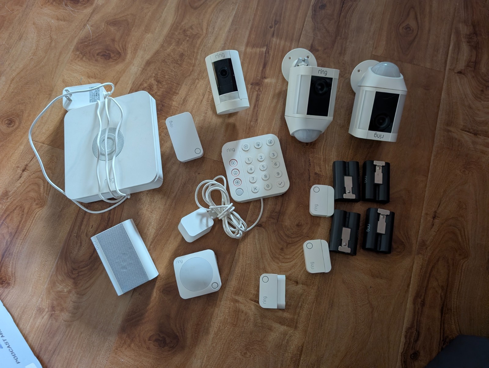 Ring Home Security System w/ Alarm, 3x outdoor cameras, 4 batteries & more