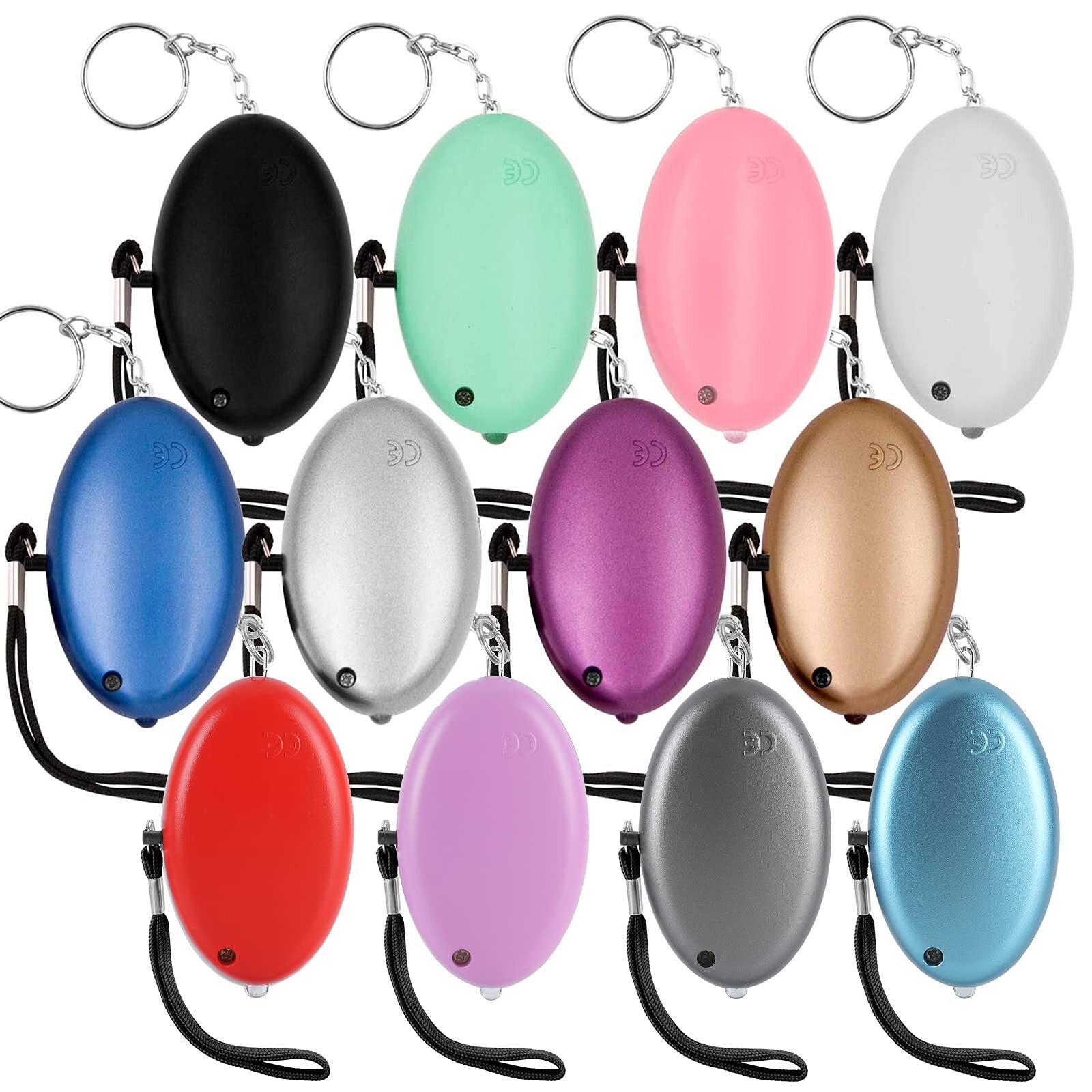 Safe Sound Personal Alarm 12 Packs 140DB Personal Security Alarm Keychain wit…