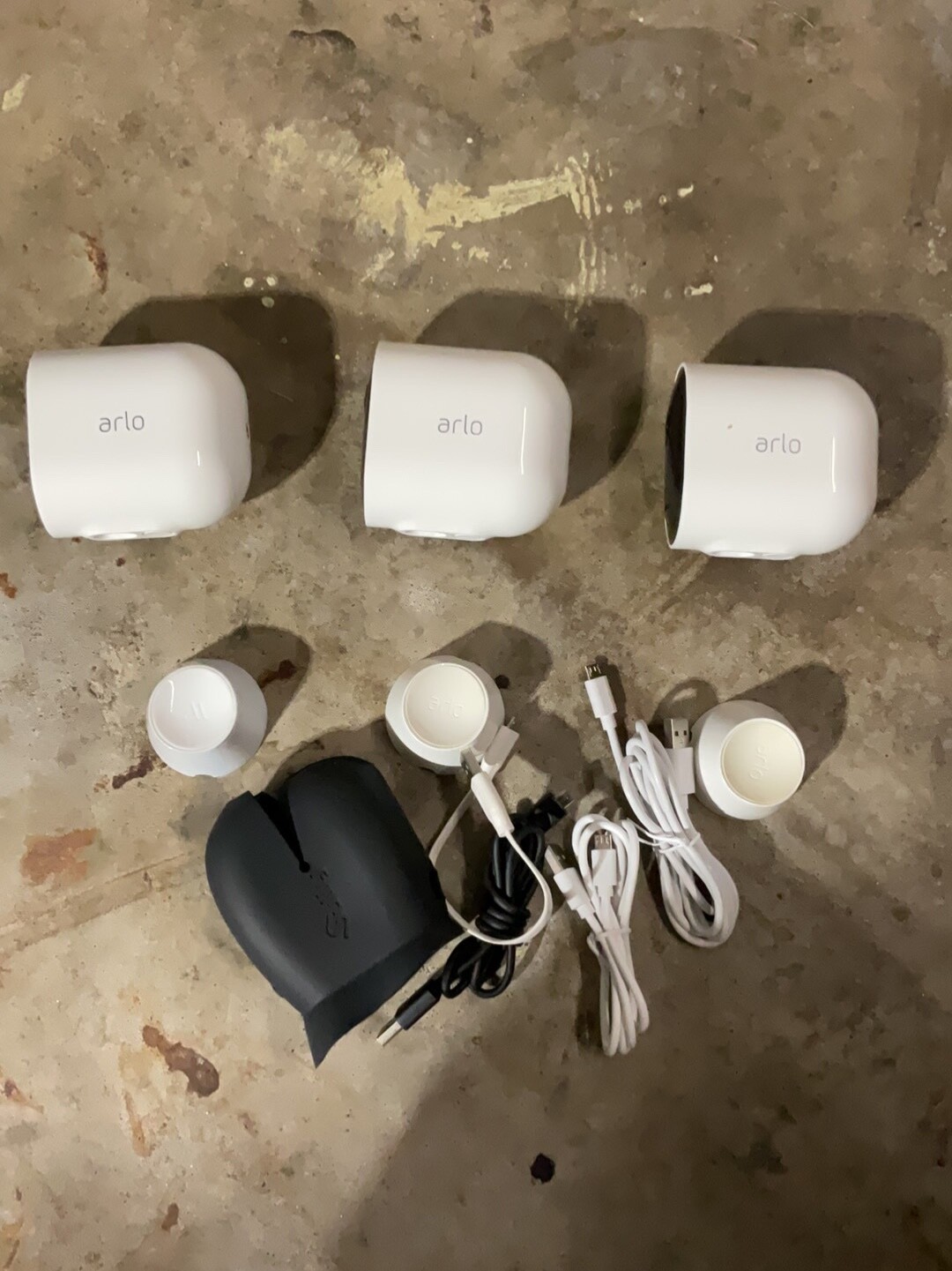 Arlo Pro 4 Spotlight Camera – White, Set of 3
