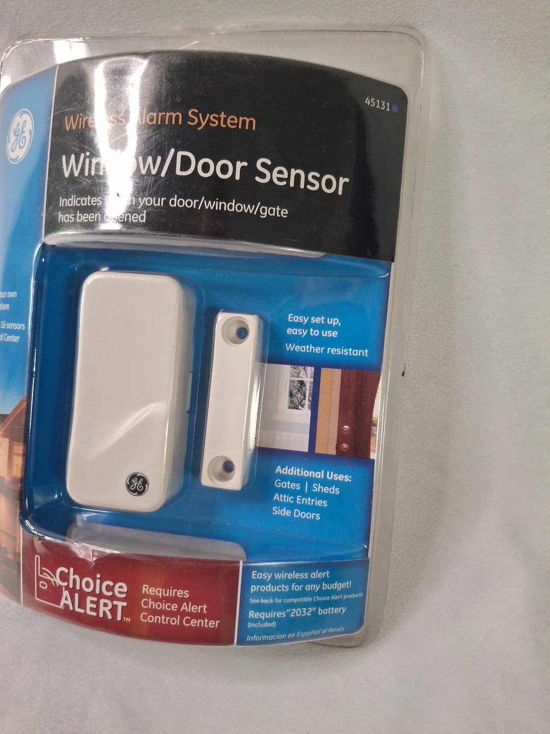 GE Choice Alert Wireless Alarm System Window/Door Sensor