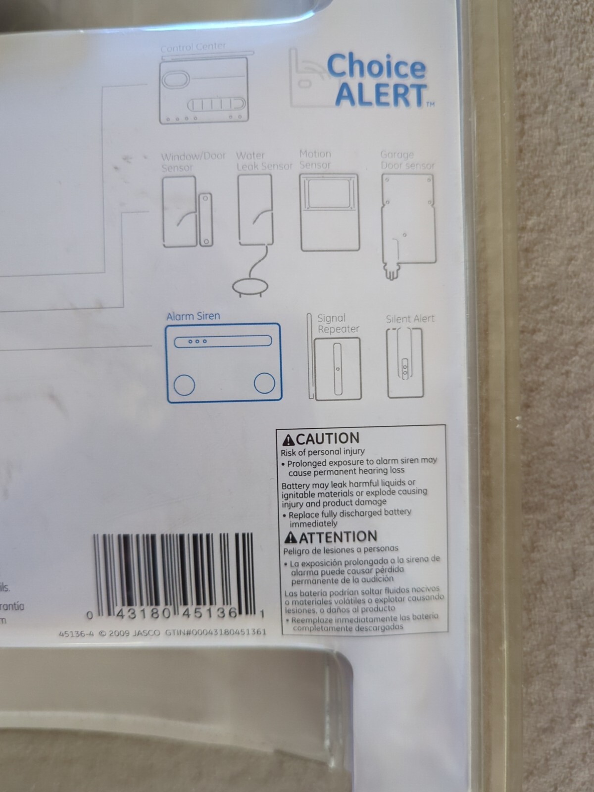 GE Wireless Alarm System Additional Siren To Increase Your System’s Sound New