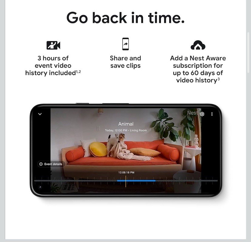 Google Nest Cam 2nd Gen Indoor Wired Smart Home Security Camera 1080p