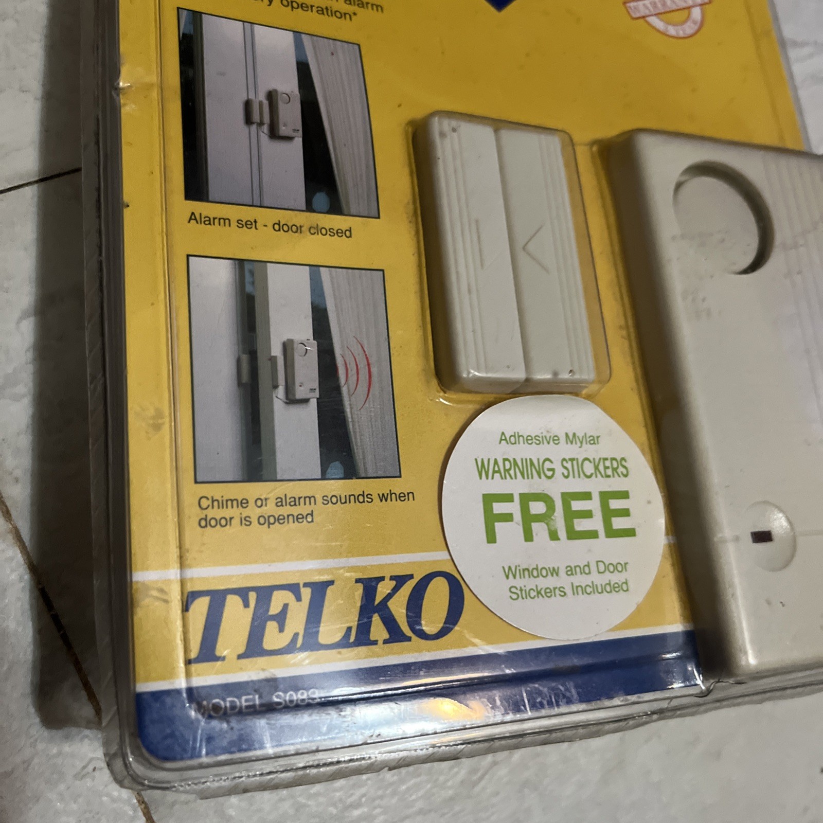 Vintage TechKo S083 Home Security Door Window Entry 120db Alarm Chime ~ New