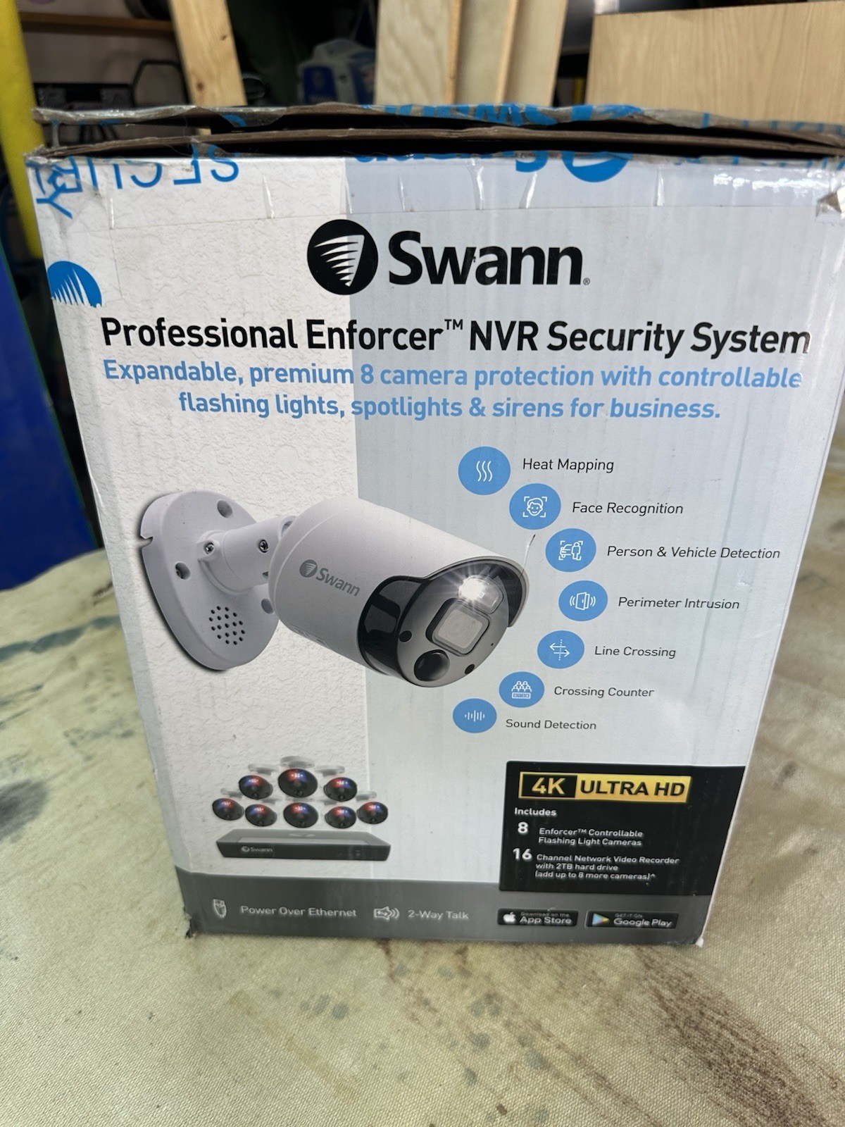 Swann Professional Enforcer 4K 16-Channel NVR w/8 PoE Cameras SWNVK-1689808