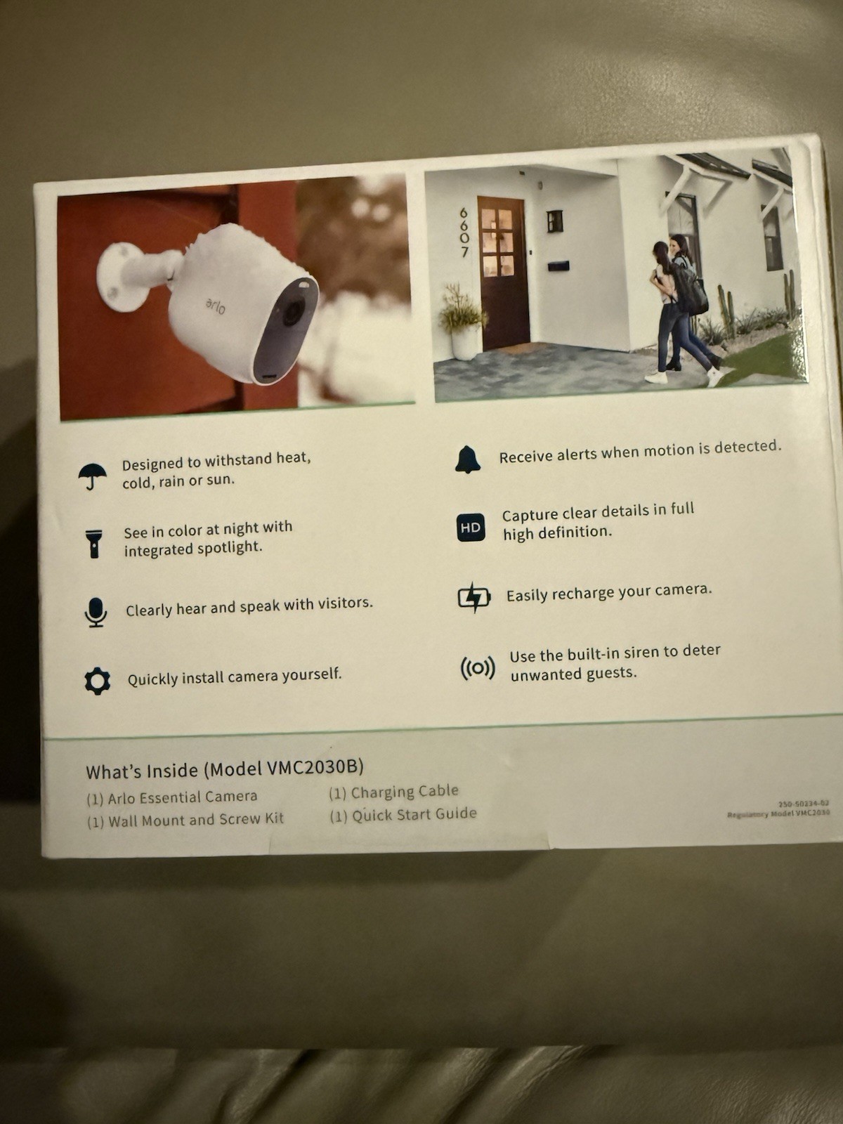 Arlo Essential VMC2030B Spotlight Indoor/Outdoor Wire-Free 1080p Camera Black