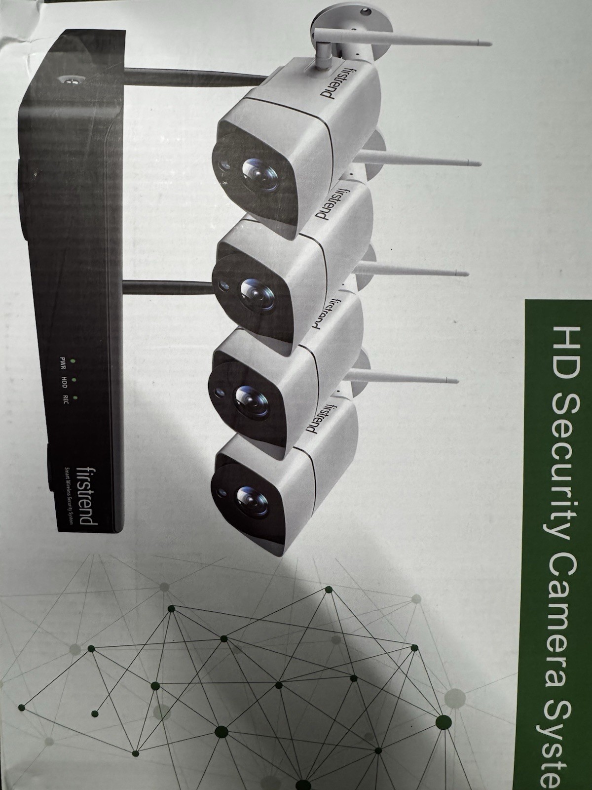 FIRSTREND WiFi Home Security Camera System 8CH NVR with 4x 1080P Camera 500G HDD