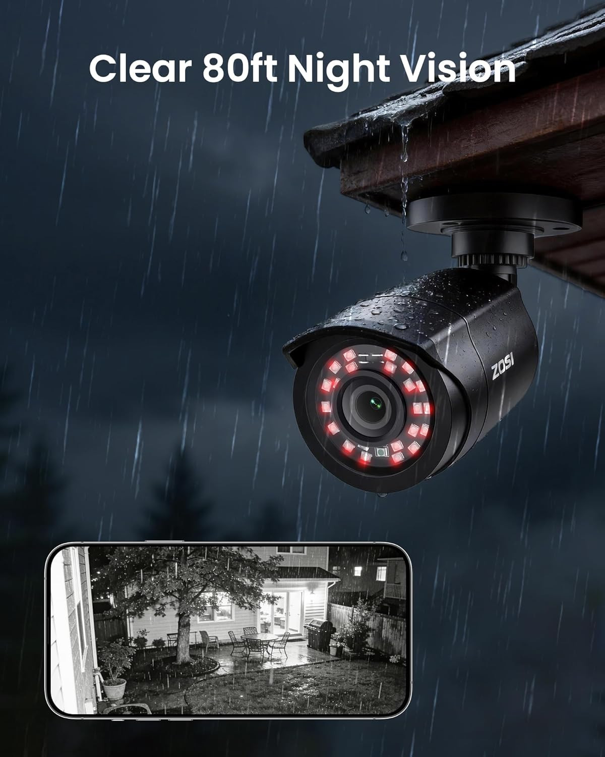 8CH 3K Lite Wired Security Camera System with AI Human Vehicle Detection, 8Pcs 1