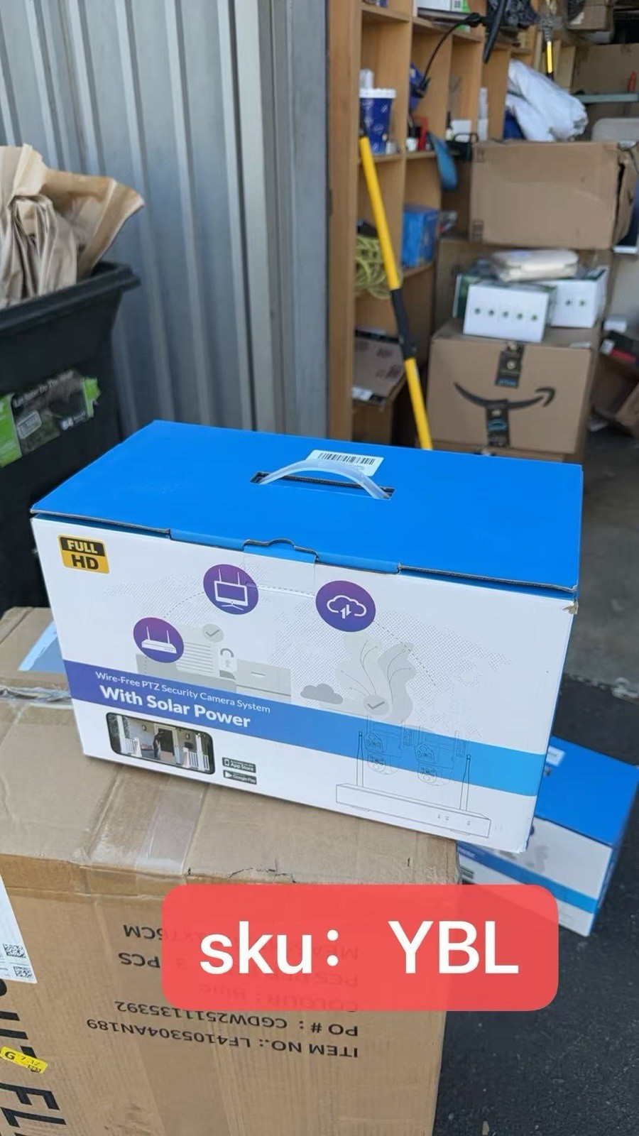 (YBL) Solar Wireless Security Camera System 2.5K PTZ 2 Cameras 10” Monitor NVR